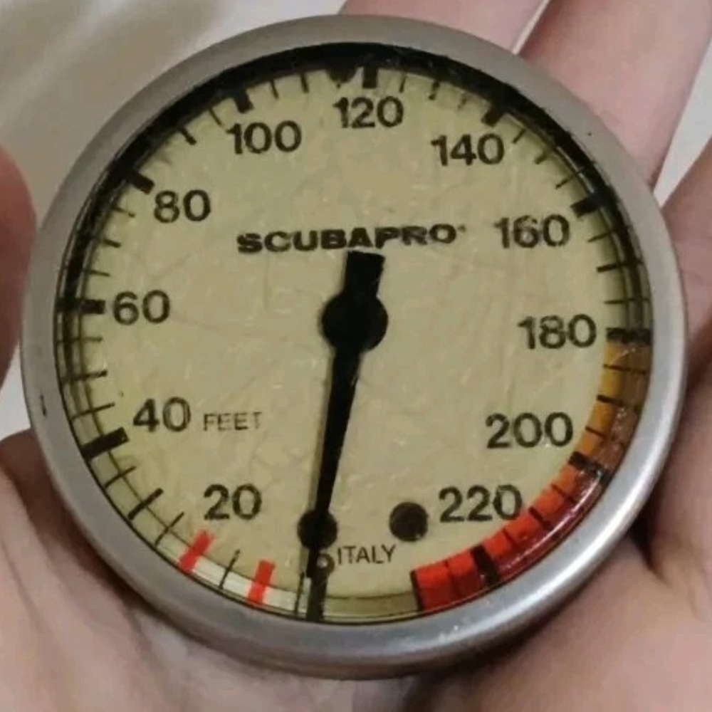Old Scubapro Depth Gauge, Made In italy